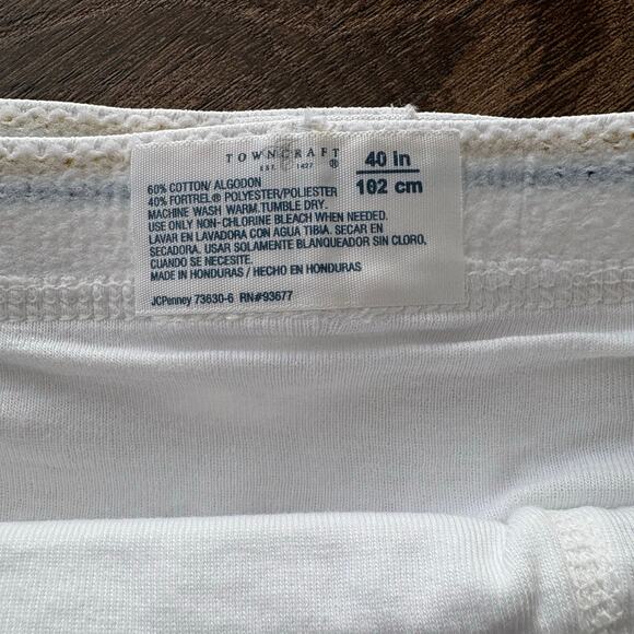 Towncraft JCPenny Tighty Whities White Mens Underwear Size 40 in RN 93677 x2 - Picture 3 of 4